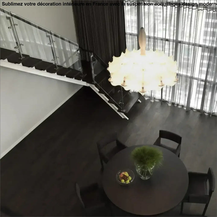 Suspension Design Originale Blanche Style Contemporain