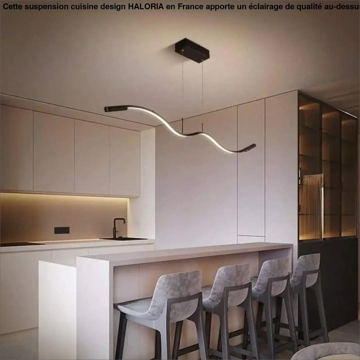 Suspension Cuisine Design Ondulée en Acrylique