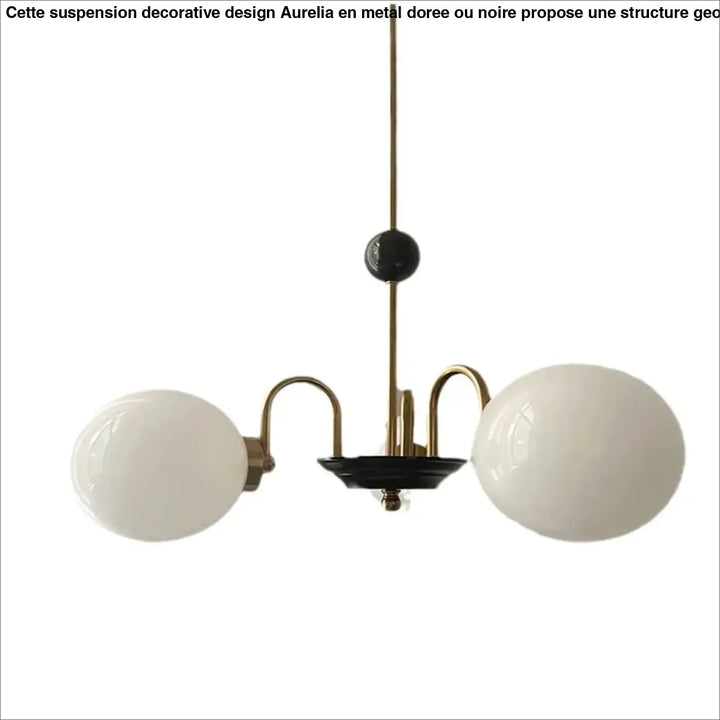 Suspension décorative dorée à globes style vintage raffiné