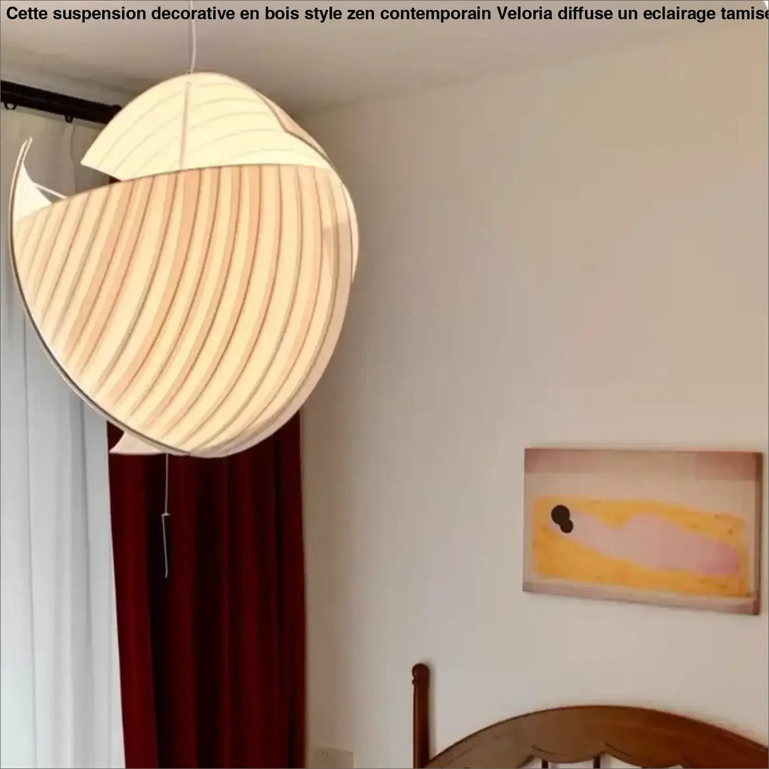 Suspension luminaire japonaise en tissu blanc élégant