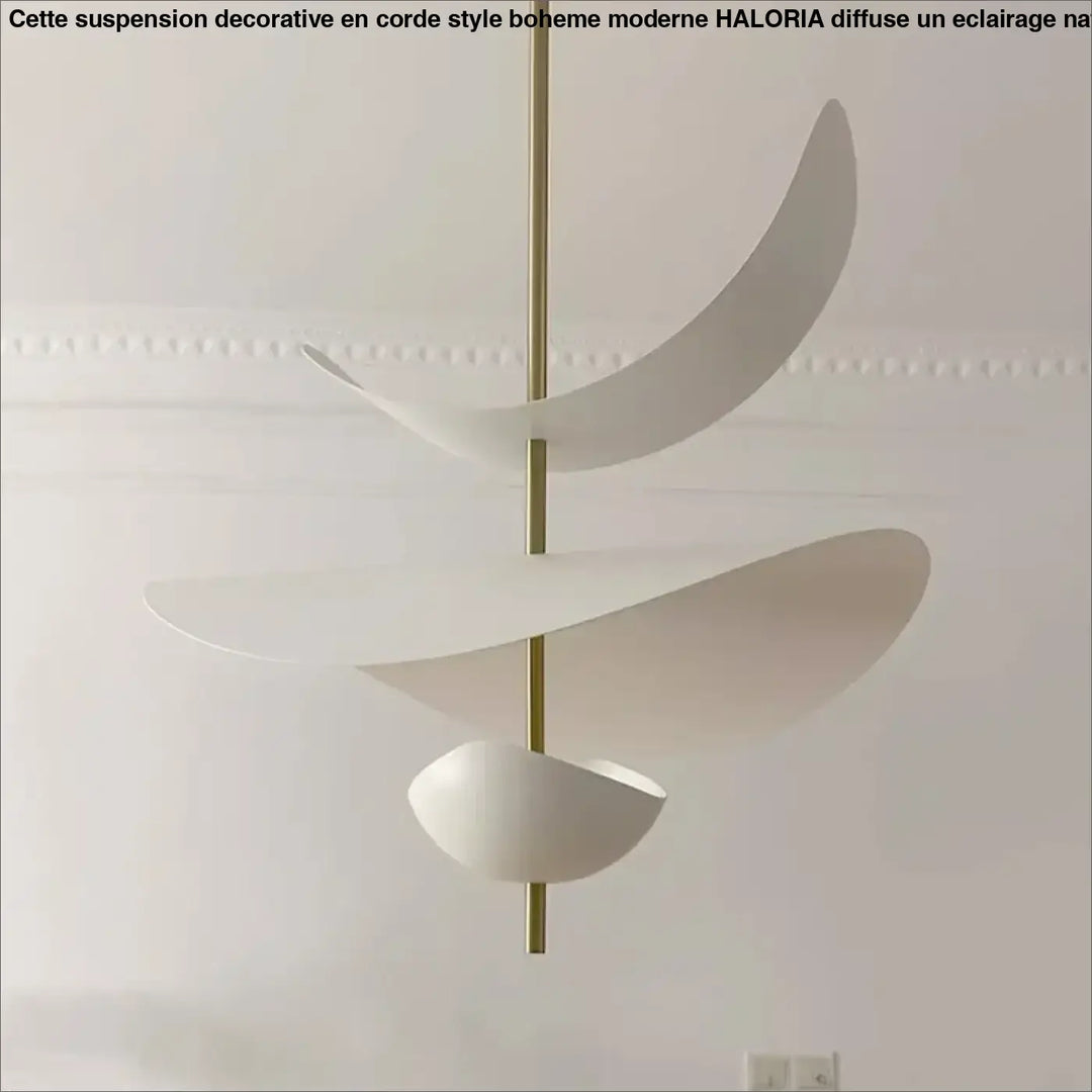 Suspension luminaire design aérien aux formes organiques blanc