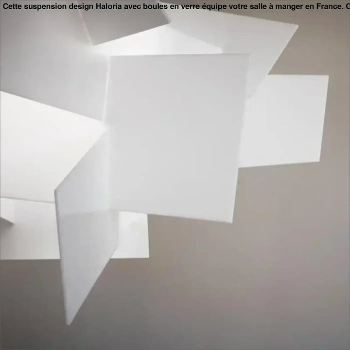 Suspension Luminaire Design Sculptural Rouge Ou Blanc Chic Élégant