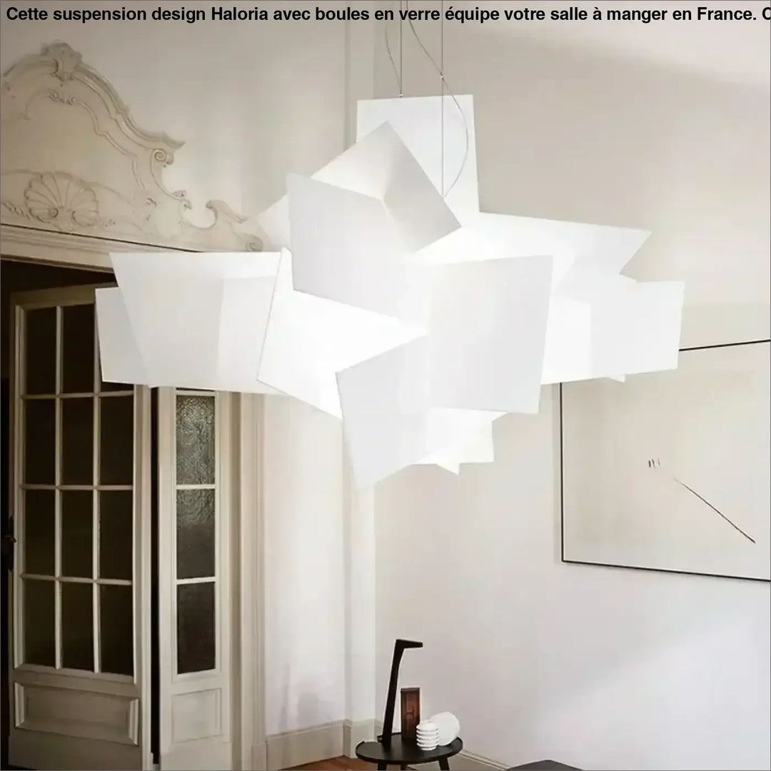 Suspension Luminaire Design Sculptural Rouge Ou Blanc Chic Élégant