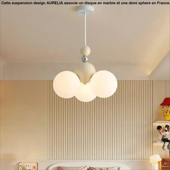 Suspension design enfantine blanc chaud