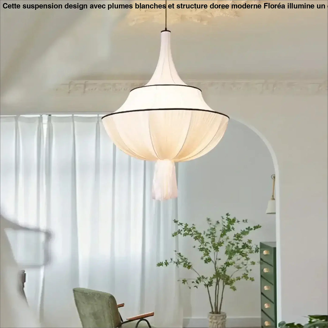 Suspension luminaire plissée inspiration lanterne décorative


