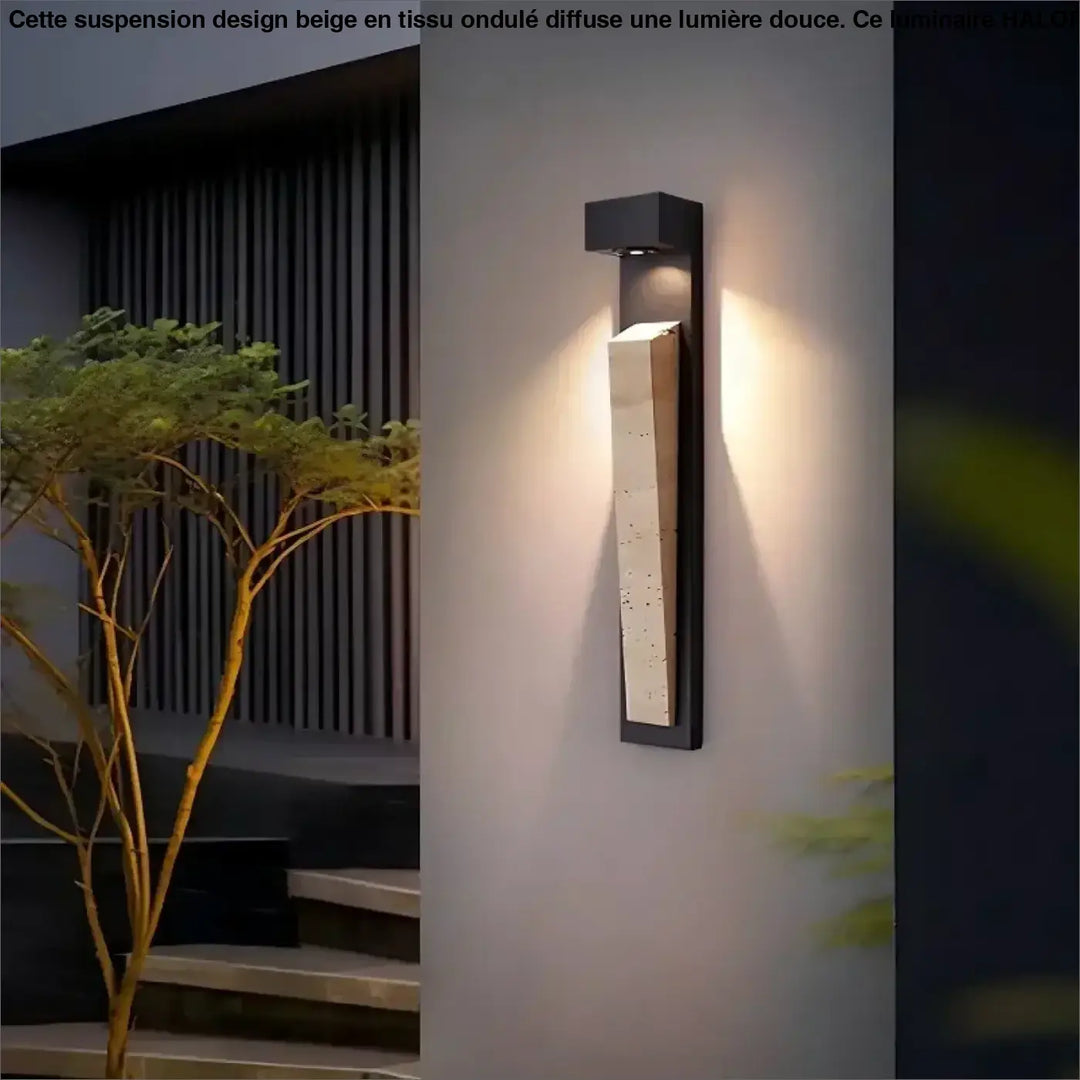 Applique Murale Extérieure LED Design Moderne Longue Noire

