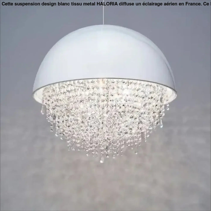 Suspension design demi sphère avec cristaux éblouissants