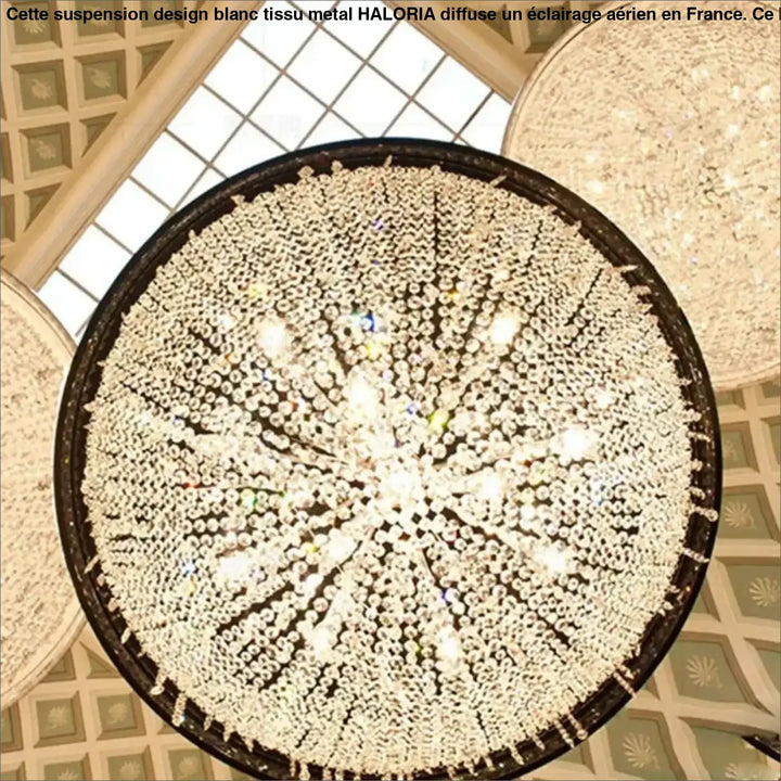 Suspension design demi sphère avec cristaux éblouissants