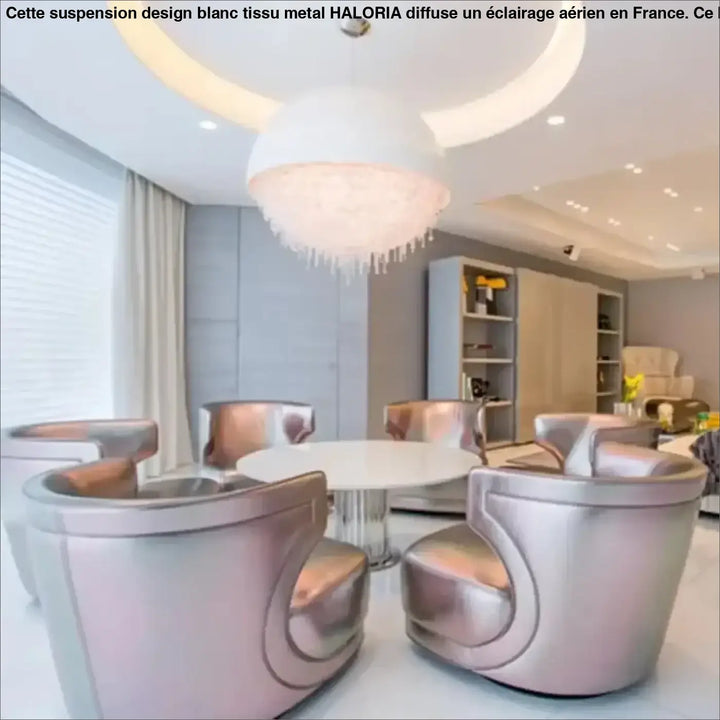 Suspension design demi sphère avec cristaux éblouissants