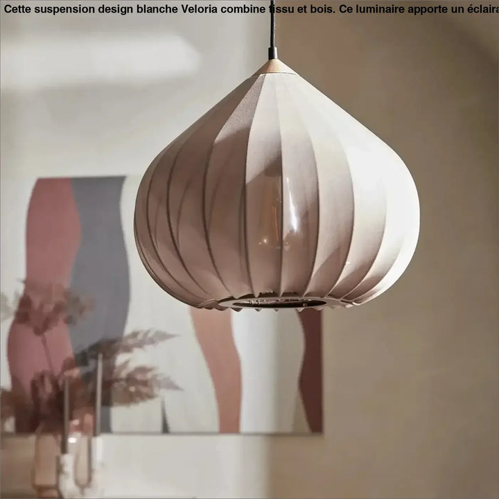 Suspension Luminaire Moderne en Papier Sculpté Design Élégant

