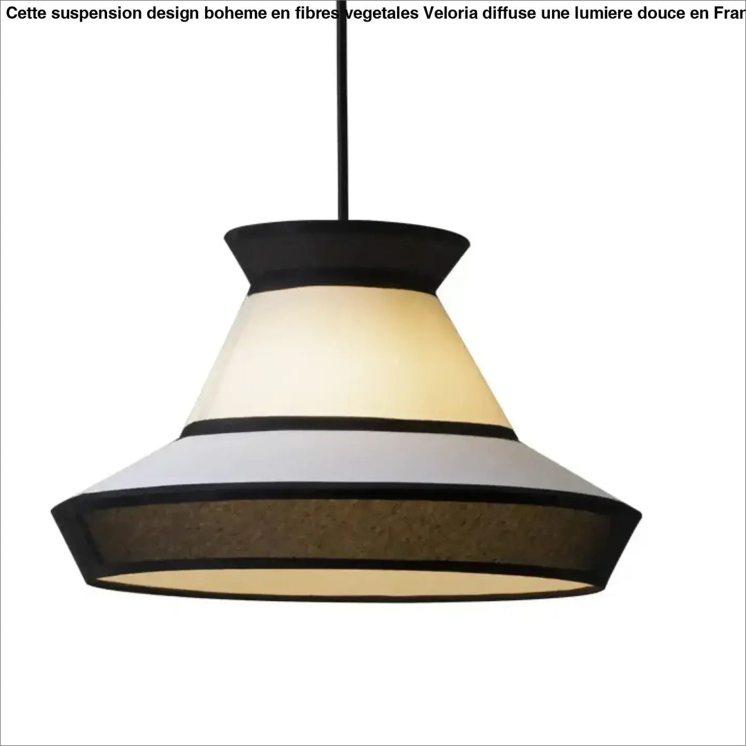 Suspension contemporaine en tissu et métal style chic