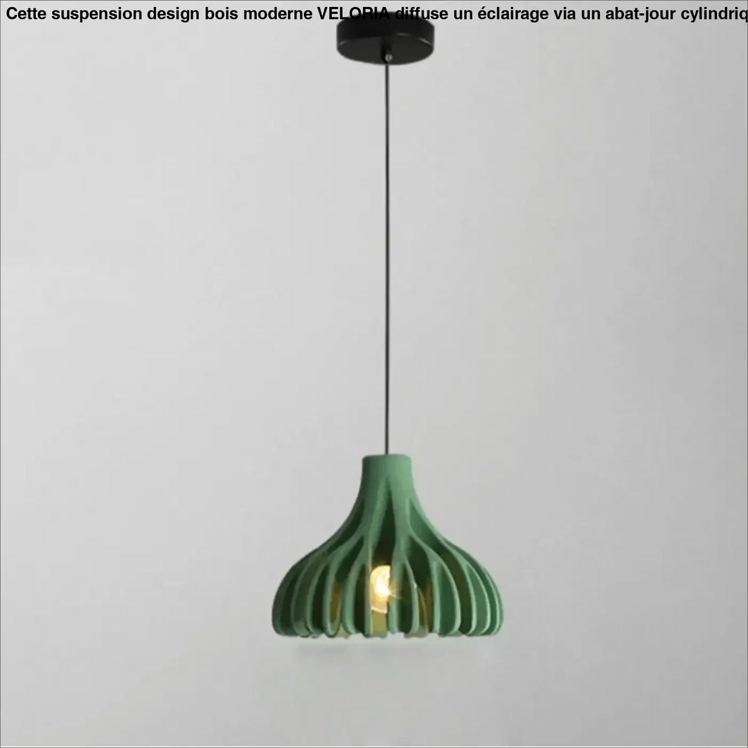Suspension Contemporaine En Bois Et Couleur Chic Élégante