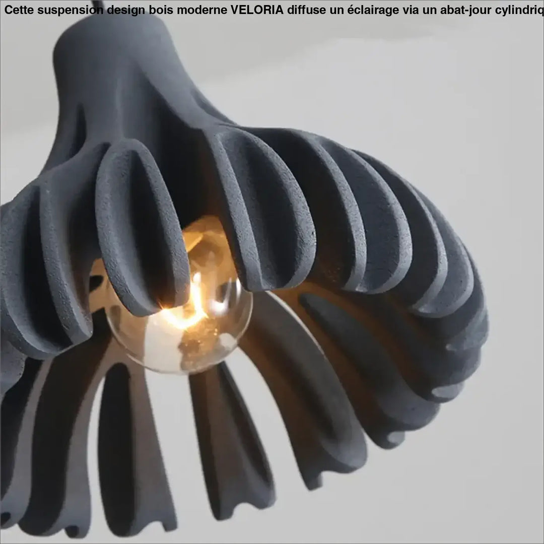 Suspension Contemporaine En Bois Et Couleur Chic Élégante