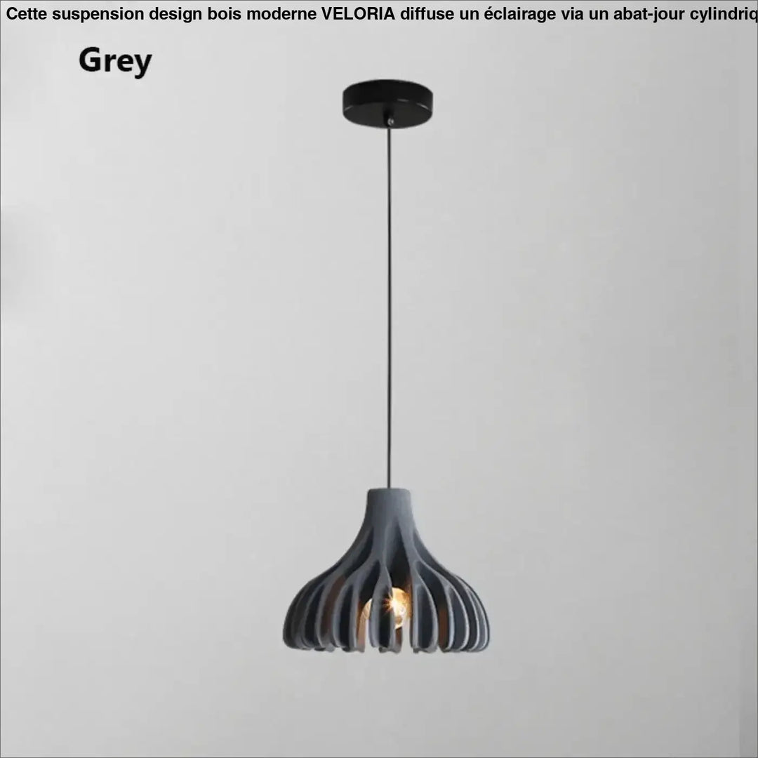 Suspension Contemporaine En Bois Et Couleur Chic Élégante