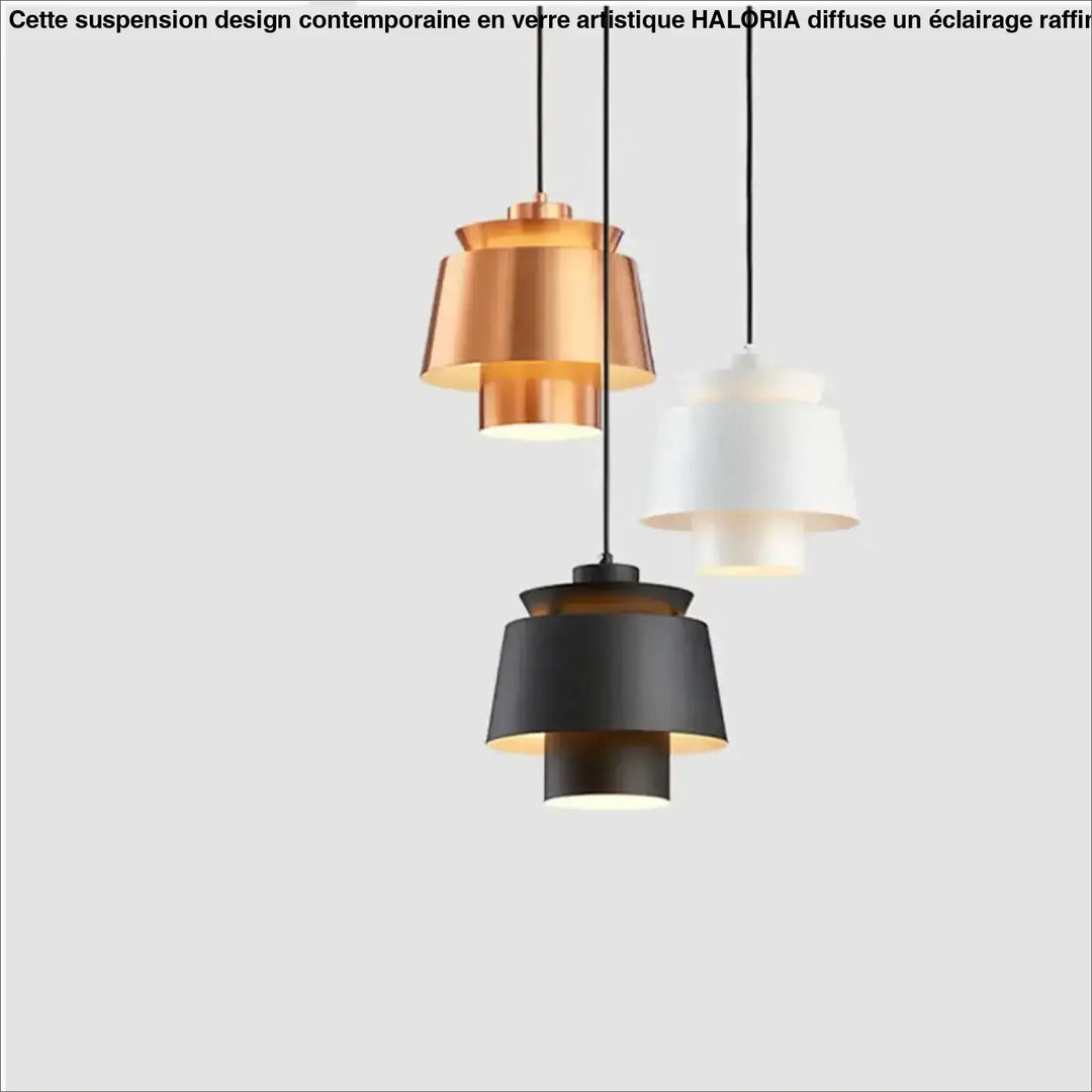 Suspension luminaire design moderne en métal coloré design