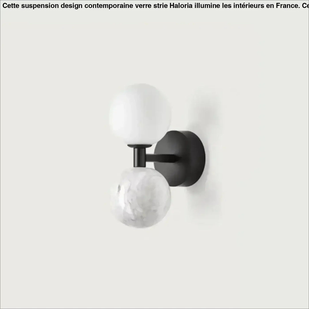 Applique Murale Design Boule Verre Et Marbre Élégante Et Pur