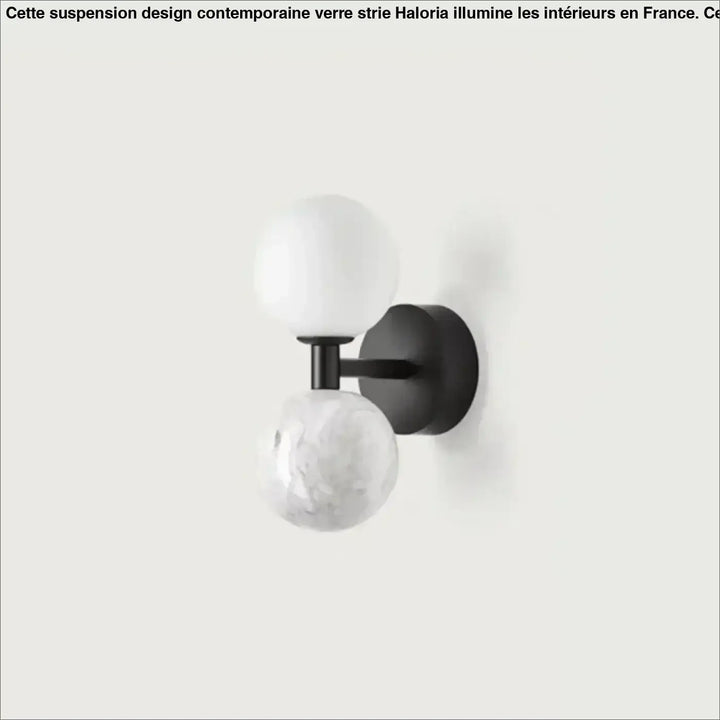 Applique Murale Design Boule Verre Et Marbre Élégante Et Pur