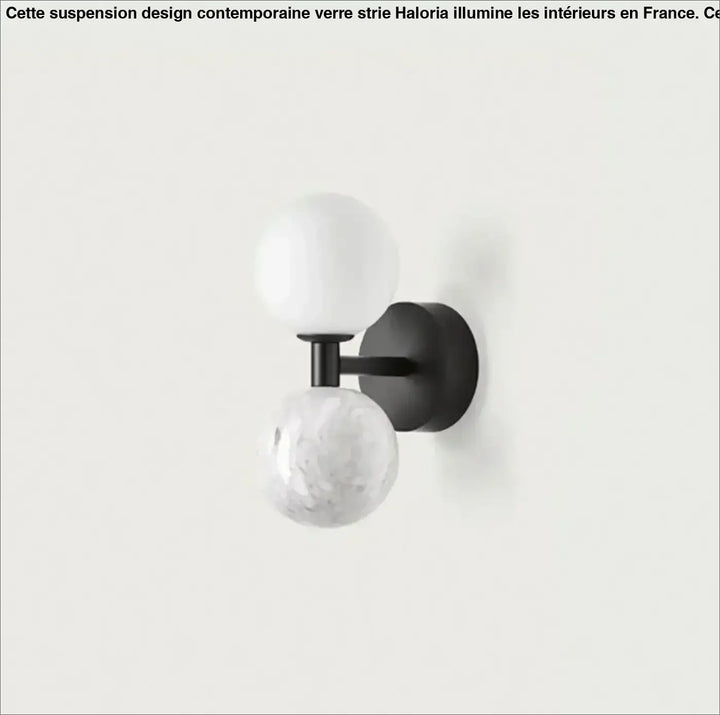 Applique Murale Design Boule Verre Et Marbre Élégante Et Pur
