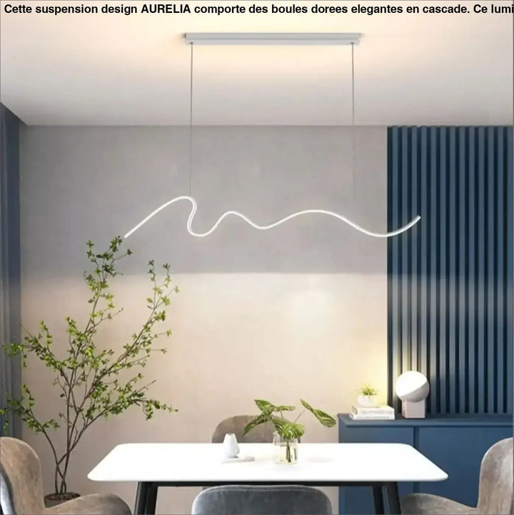 Suspension design sinueux pour intérieur minimaliste