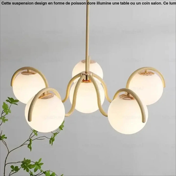 Cream Wind Magic Bean French Living Room Pendant Light Simple Bedroom Dining Room Children’s Room Study Nordic Light