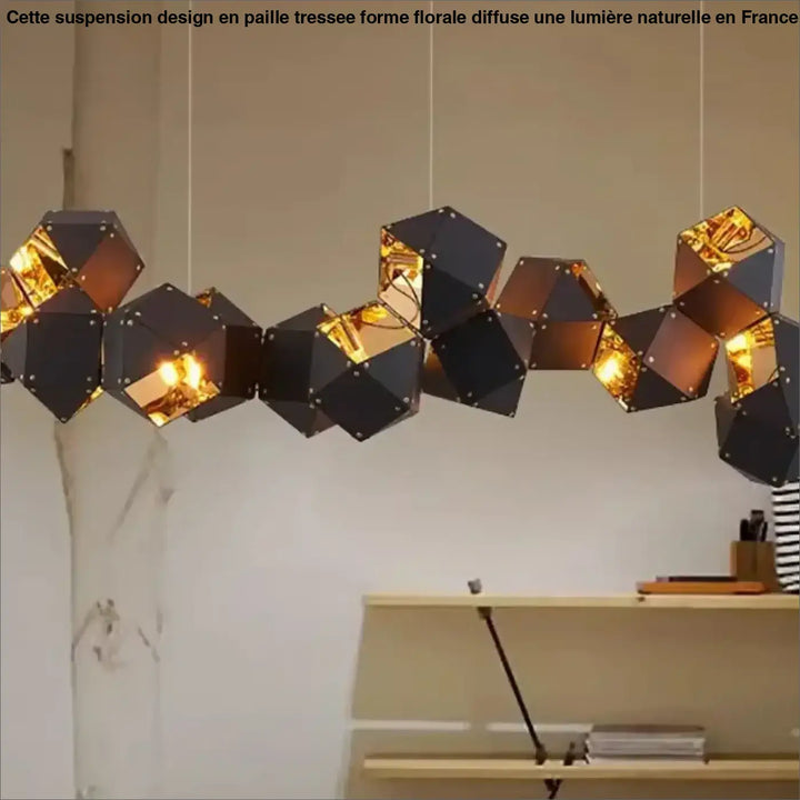 Suspension luminaire géométrique moderne ajustable chic