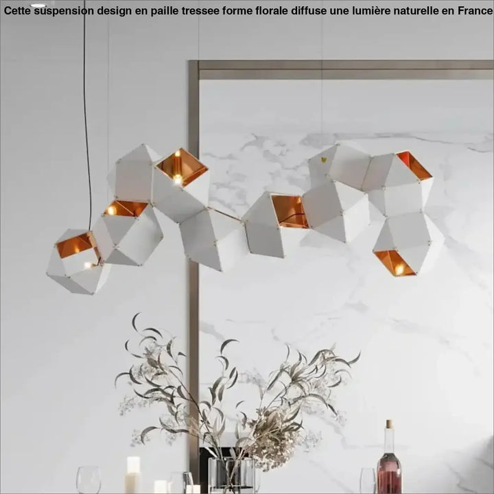 Suspension luminaire géométrique moderne ajustable chic