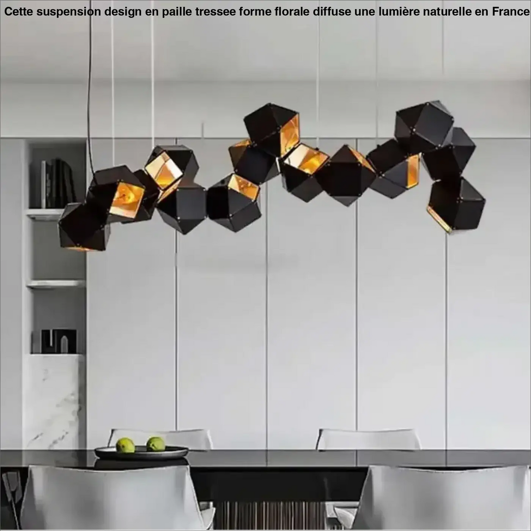 Suspension luminaire géométrique moderne ajustable chic
