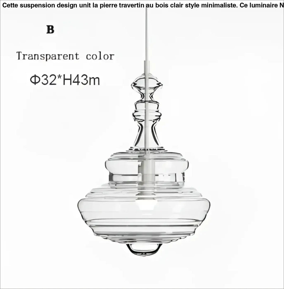 Suspension luminaire en verre style art déco élégant
