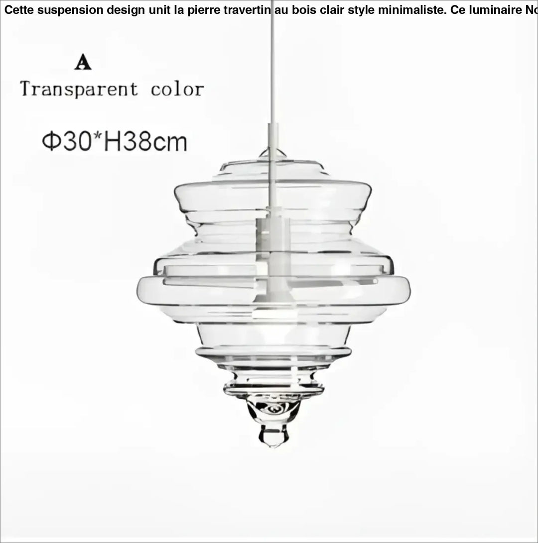 Suspension luminaire en verre style art déco élégant