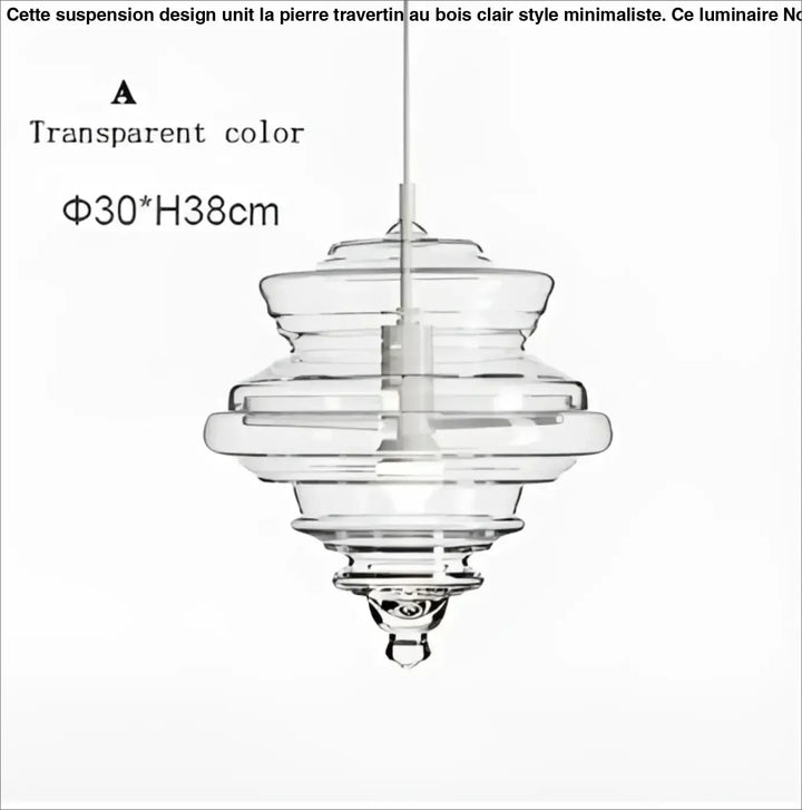 Suspension luminaire en verre style art déco élégant