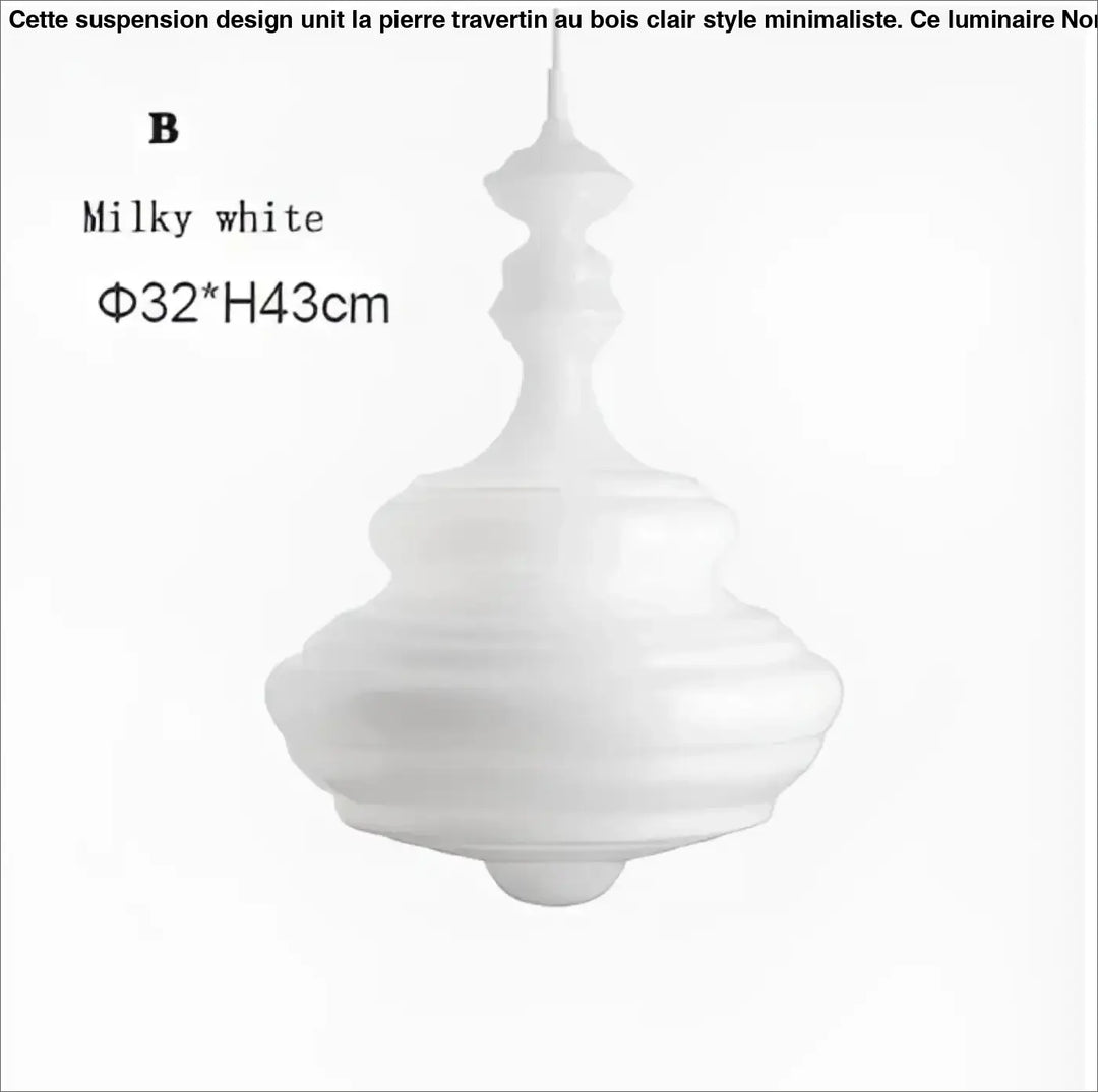 Suspension luminaire en verre style art déco élégant