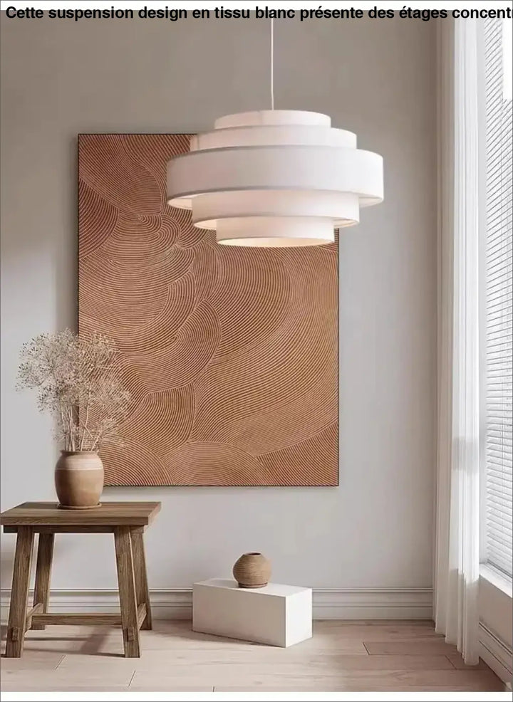 Suspension design en tissu à étages concentriques