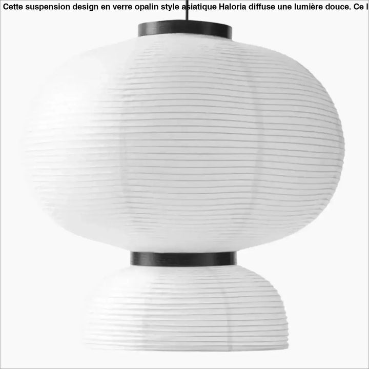 Suspension luminaire japonaise en papier blanc style lanterne

