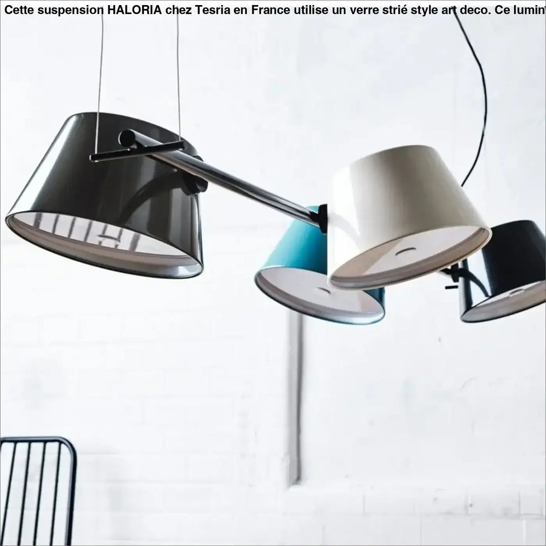 Suspension design led linéaire moderne multicolore style