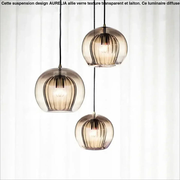 Suspension luminaire en verre style moderne pour intérieur chic