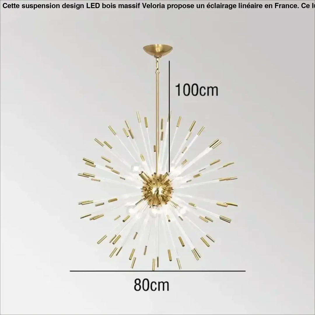Suspension design art déco en verre doré blanc élégant