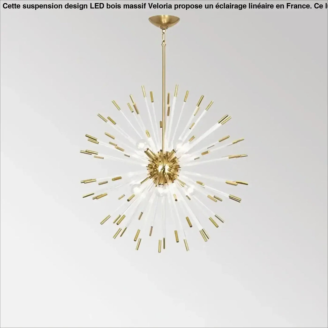 Suspension design art déco en verre doré blanc élégant