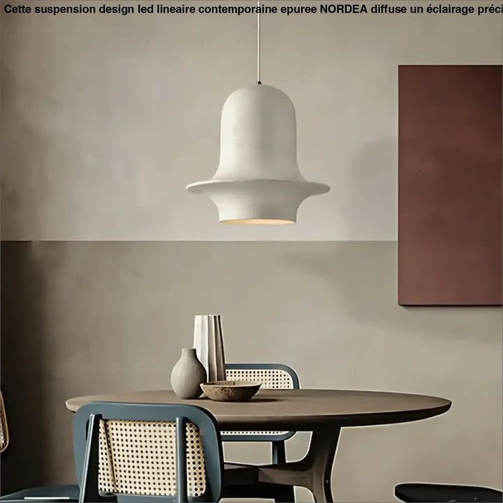 Suspension luminaire design moderne en métal blanc ou noir
