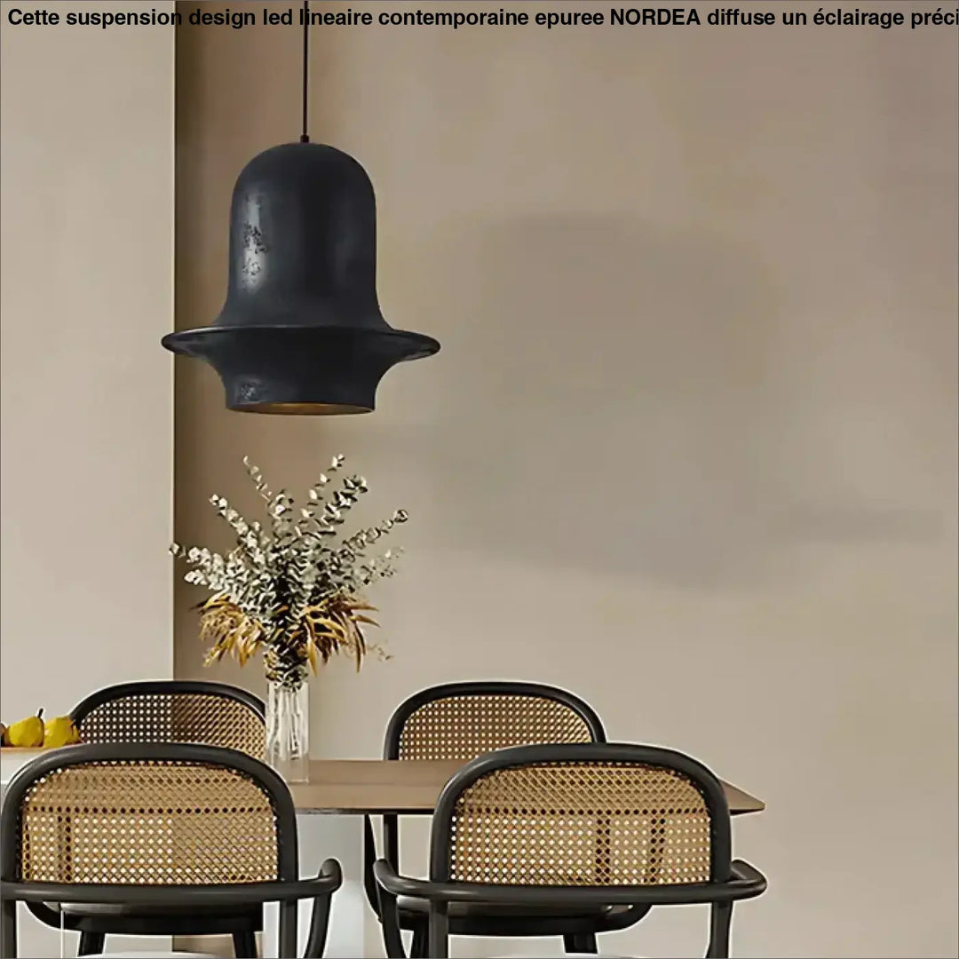 Suspension luminaire design moderne en métal blanc ou noir