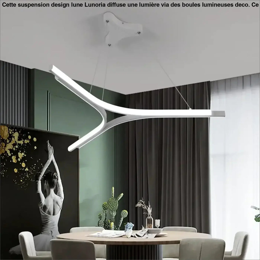Suspension LED Moderne en Y Pour Salle à Manger ou Salon Blanc