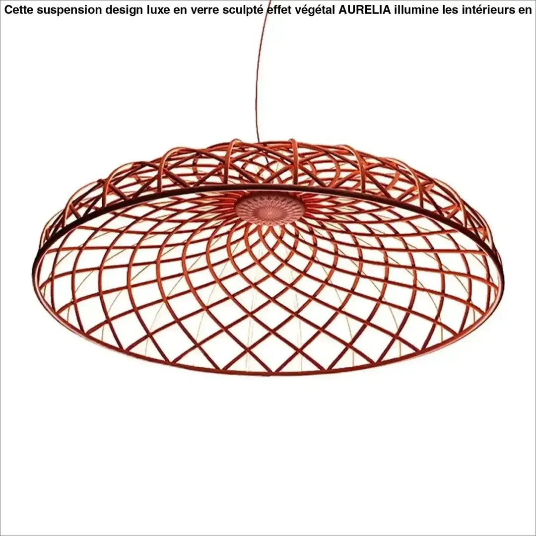 Suspension luminaire en dôme tressé au design naturel et bohème