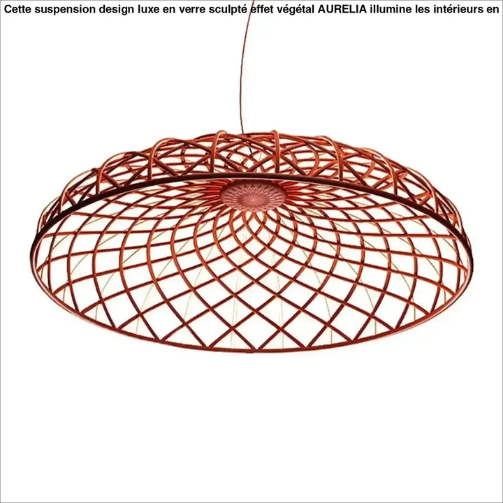 Suspension luminaire en dôme tressé au design naturel et bohème
