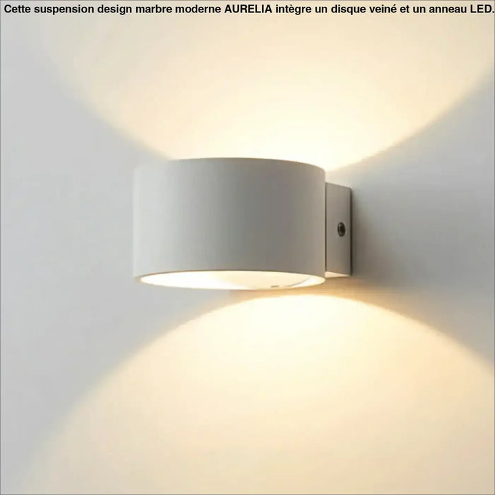 Applique Murale Circulaire Led Minimaliste Noir Et Blanc Élégante