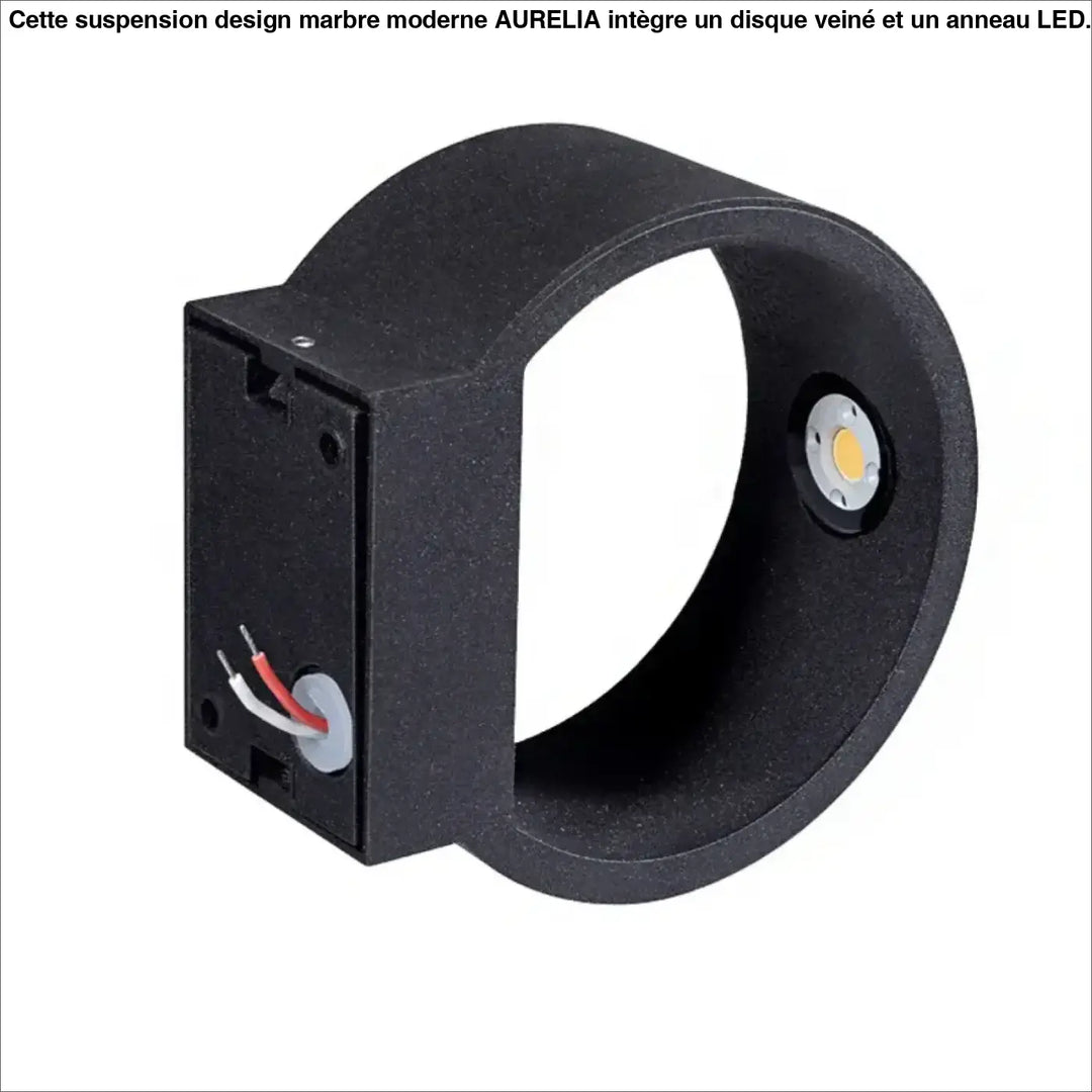 Applique Murale Circulaire Led Minimaliste Noir Et Blanc Élégante