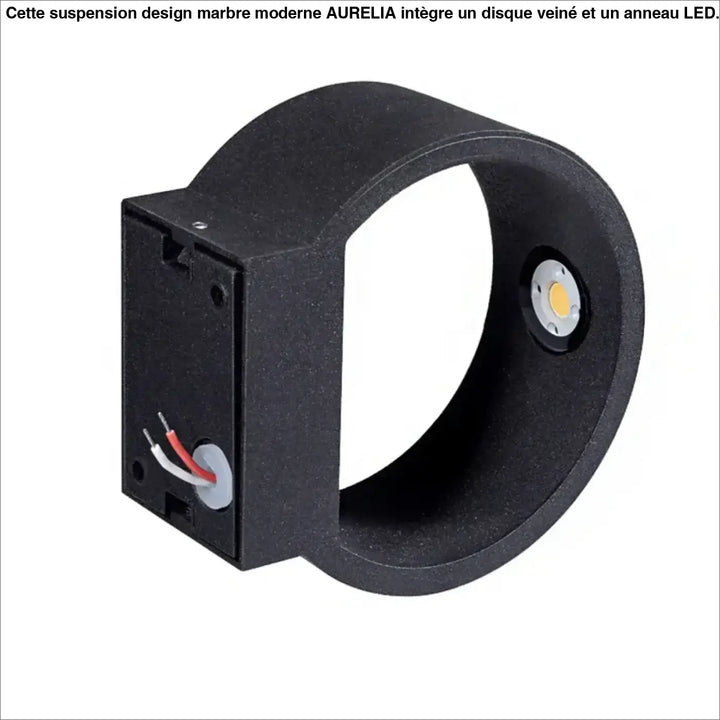 Applique Murale Circulaire Led Minimaliste Noir Et Blanc Élégante