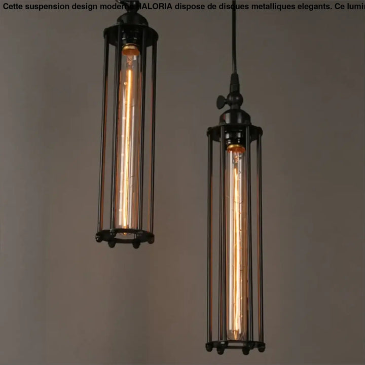 Suspension luminaire en verre au style vintage loft et rétro