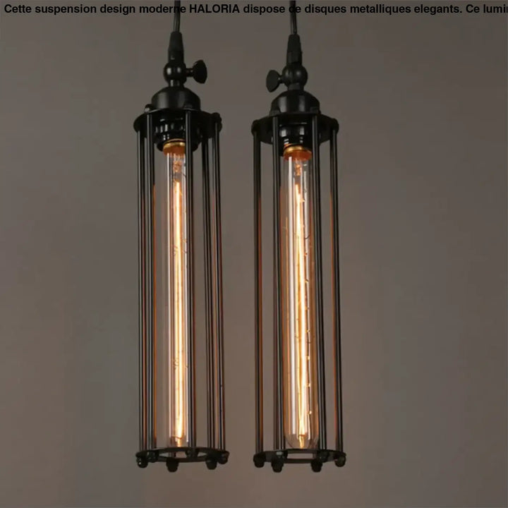 Suspension luminaire en verre au style vintage loft et rétro