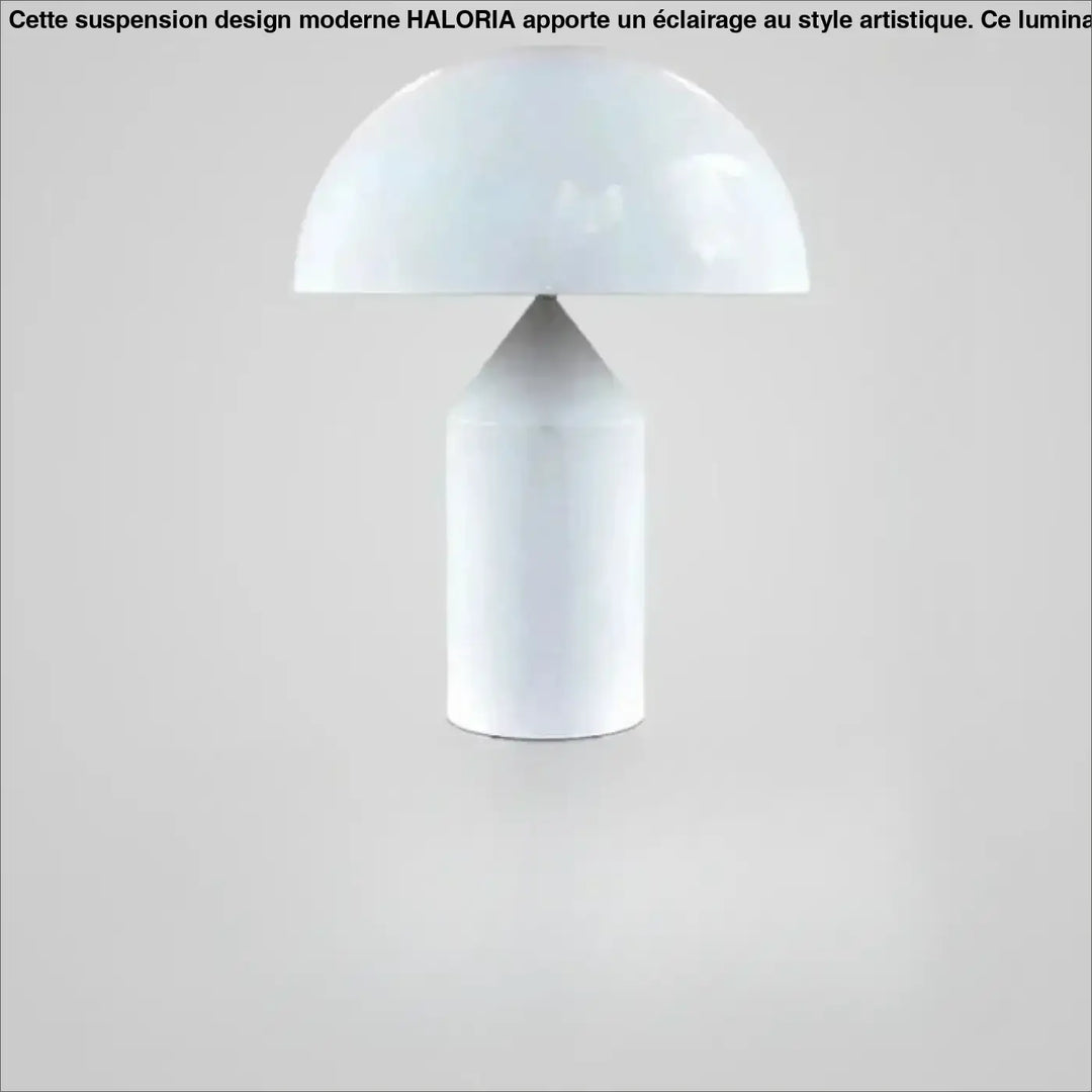 Lampe de table gattti blanche en forme de champignon avec finition brillante idéale pour chambre à coucher