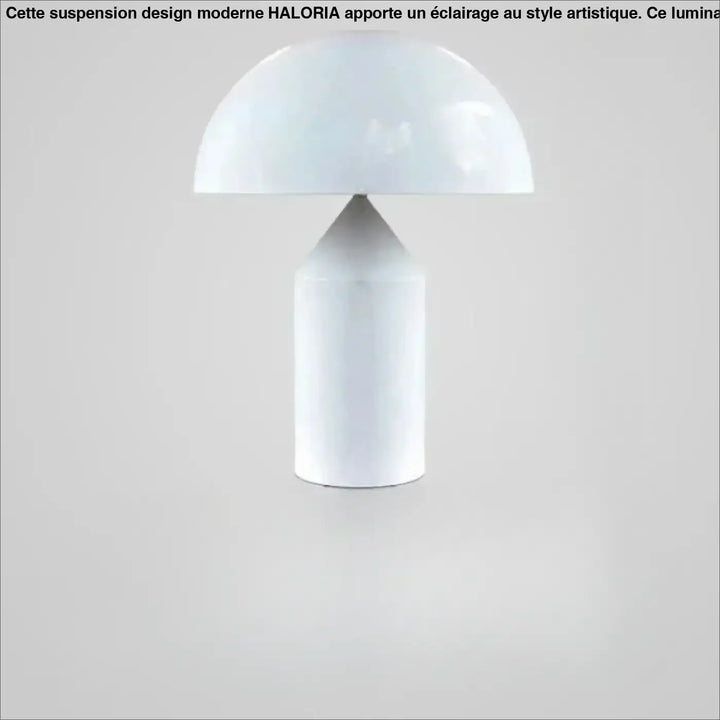 Lampe de table gattti blanche en forme de champignon avec finition brillante idéale pour chambre à coucher