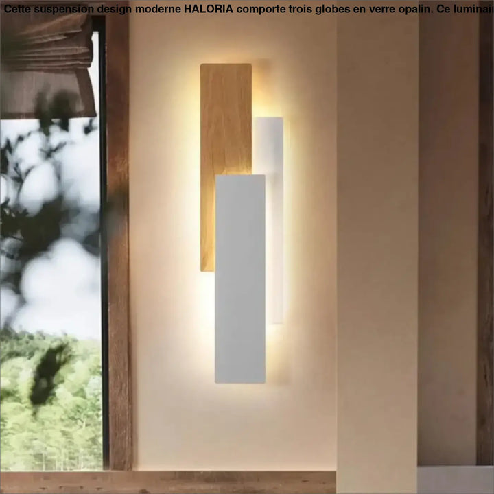 Applique Murale LED Bois Et Métal Style Minimaliste Élégant